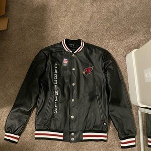 arizona cardinals bomber jacket black